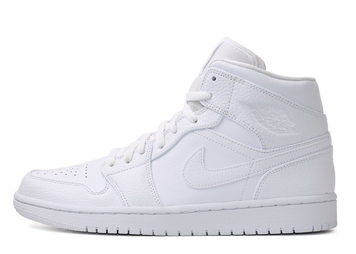 Air Jordan 1 Mid Triple White 554724-130