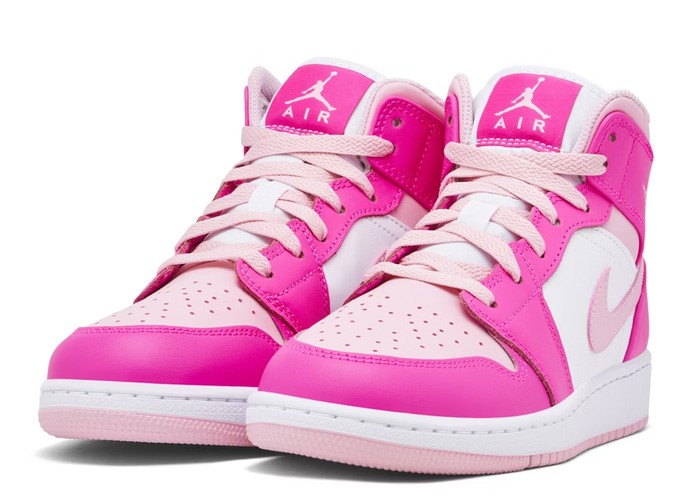 Air Jordan 1 Mid Fierce Pink GS - FD8780-116