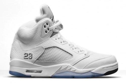 Air Jordan 5 Retro White/Metallic Silver